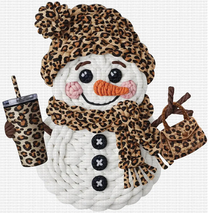 Crochet Cheetah Snowman