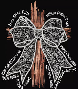 Cross Lace Bow