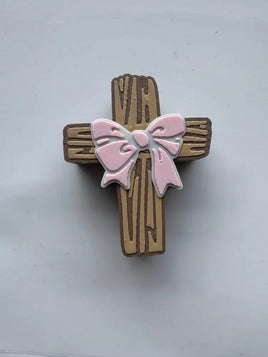 Cross Pink Bow