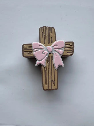 Cross Pink Bow