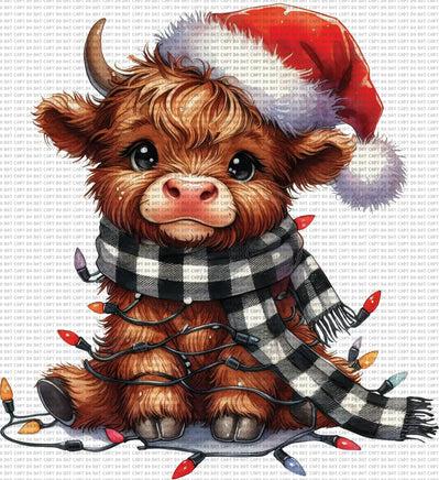 Cute cow christmas