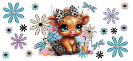 Cute Cow Dragonflies UV Wrap