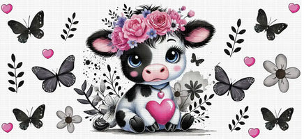 Cute Cow Floral UV WRAP