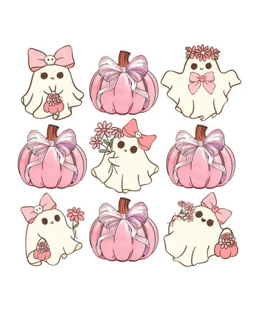 cute ghosties and pumpkins