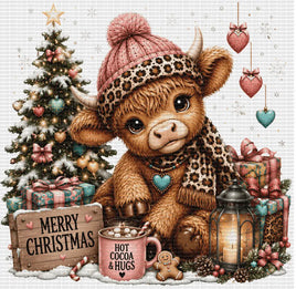 Cute Merry Christmas Cow