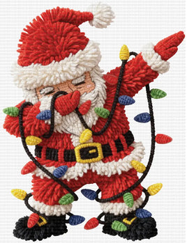 Dabbing Santa Faux Yarn