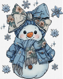 Denim Snowman