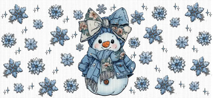 Denim Snowman UV Wrap