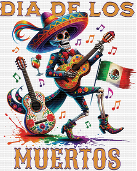 Dia De Los Muertos Dancing Skeleton