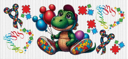 Dino Autism UV Wrap