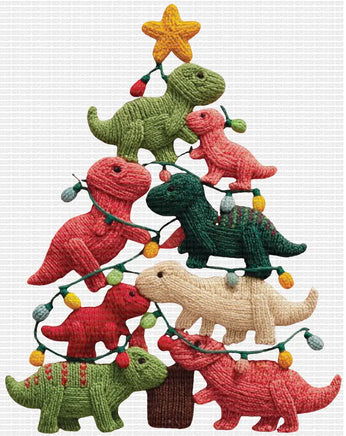 Dino Faux Yarn Christmas Tree