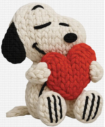 Dog Valentine Faux Yarn