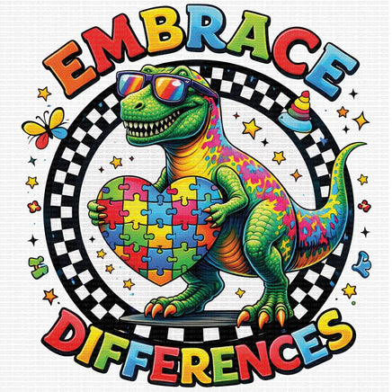 Embrace differences autism dino