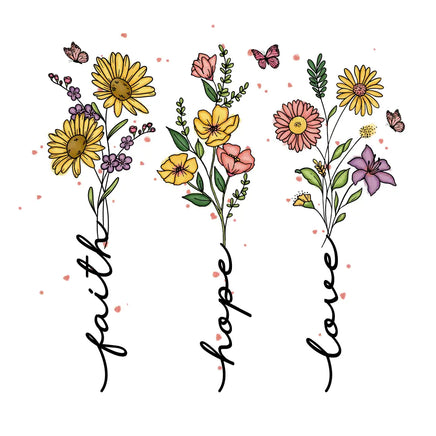 Faith Hope Love wildflowers