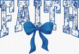 Faith Blue Bow