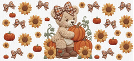 Fall Teddy and Sunflowers UV Wrap