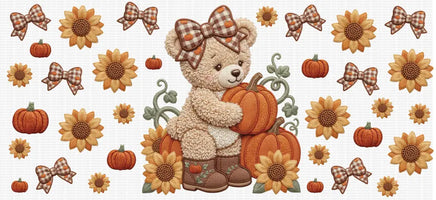 Fall Teddy and Sunflowers UV Wrap