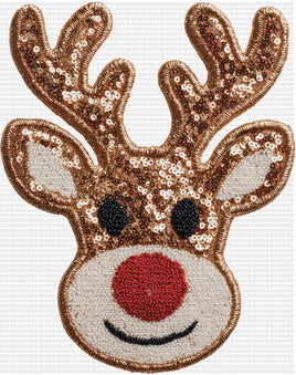 Faux Sequin Reindeer