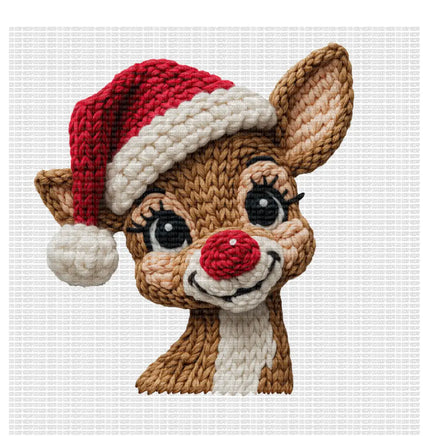 Faux Yarn Christmas reindeer