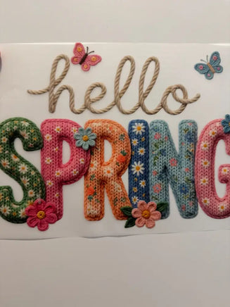 Faux Yarn Hello Spring
