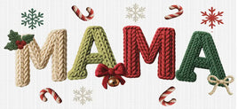 Faux Yarn Mama Christmas UV Wrap - 1 pc / Christmas Colors