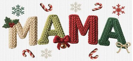 Faux Yarn Mama Christmas UV Wrap - 1 pc / Christmas Colors