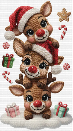Faux Yarn Reindeers