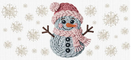 Faux Yarn Snowman UV Wrap