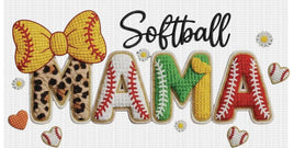 Faux Yarn Softball Mama