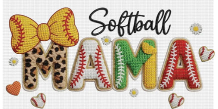Faux Yarn Softball Mama