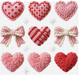 Faux Yarn Valentine Hearts