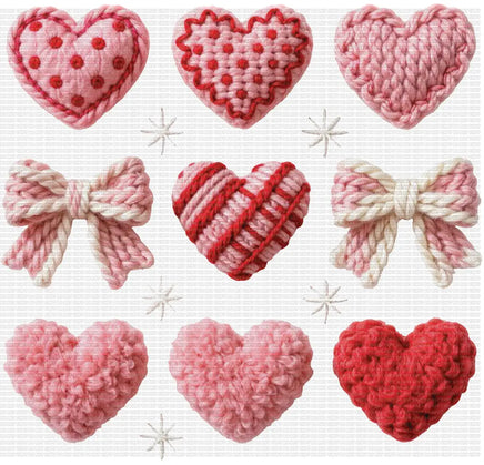 Faux Yarn Valentine Hearts