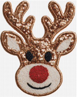 Faux Sequin Reindeer