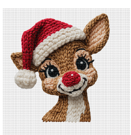 Faux Yarn Christmas reindeer