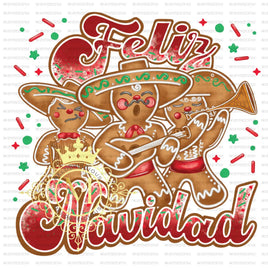 Feliz navidad mariachi - sleeve - baby 6 inch / Sublimation