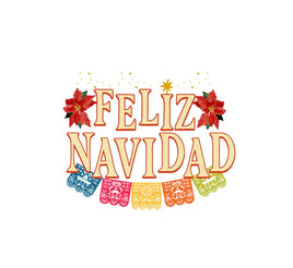 Feliz navidad Papel Picado - Youth 8 in / DTF / Front