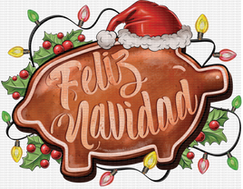 Feliz Navidad Cochinito Pan Dulce