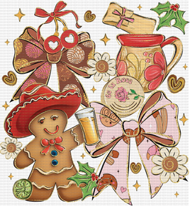 Feliz Navidad Gingerbread Bows