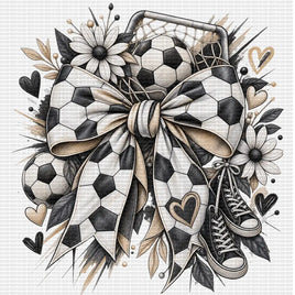 Floral soccer bow