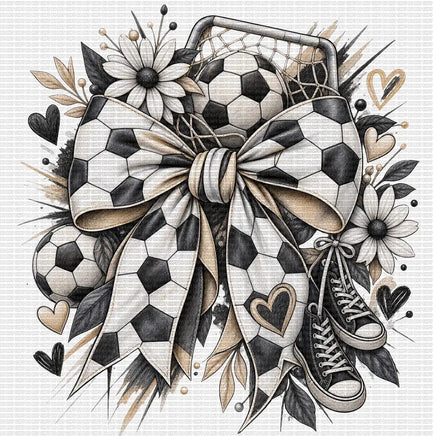 Floral soccer bow