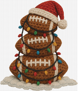 Football Christmas Tree Faux Yarn