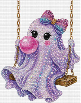 Ghost on Swing Rhinestone