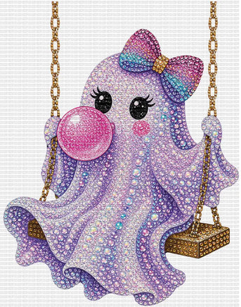 Ghost on Swing Rhinestone