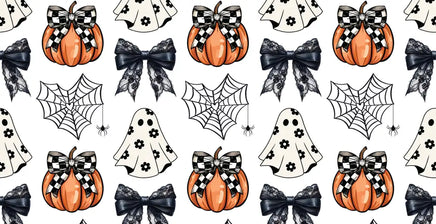 Ghost Pumpkins and Bows UV Wrap