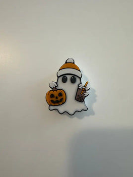 Ghostie coffee and pumpkin Straw topper
