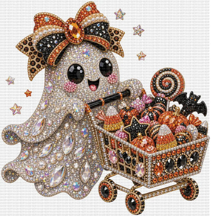 Ghostie with Cart Rhinestone