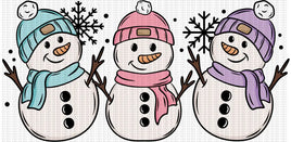 Girl Trio Snowman