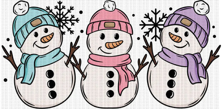 Girl Trio Snowman
