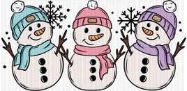 Girl Trio Snowman