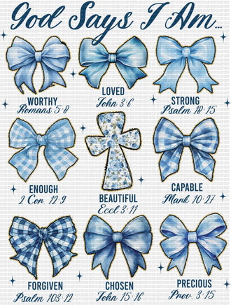 God Says I Am Blue Bows